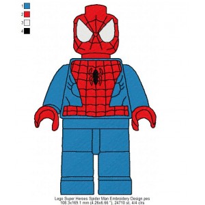 Lego Super Heroes Spider Man Embroidery Design